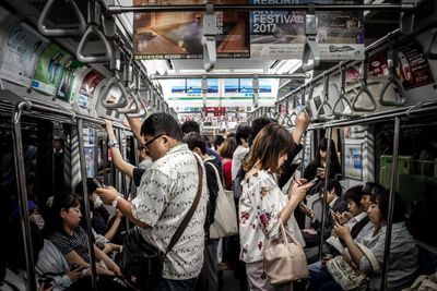 busy train